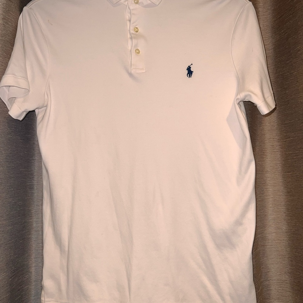 Ralph Lauren White Polo Shirt with Iconic Logo
